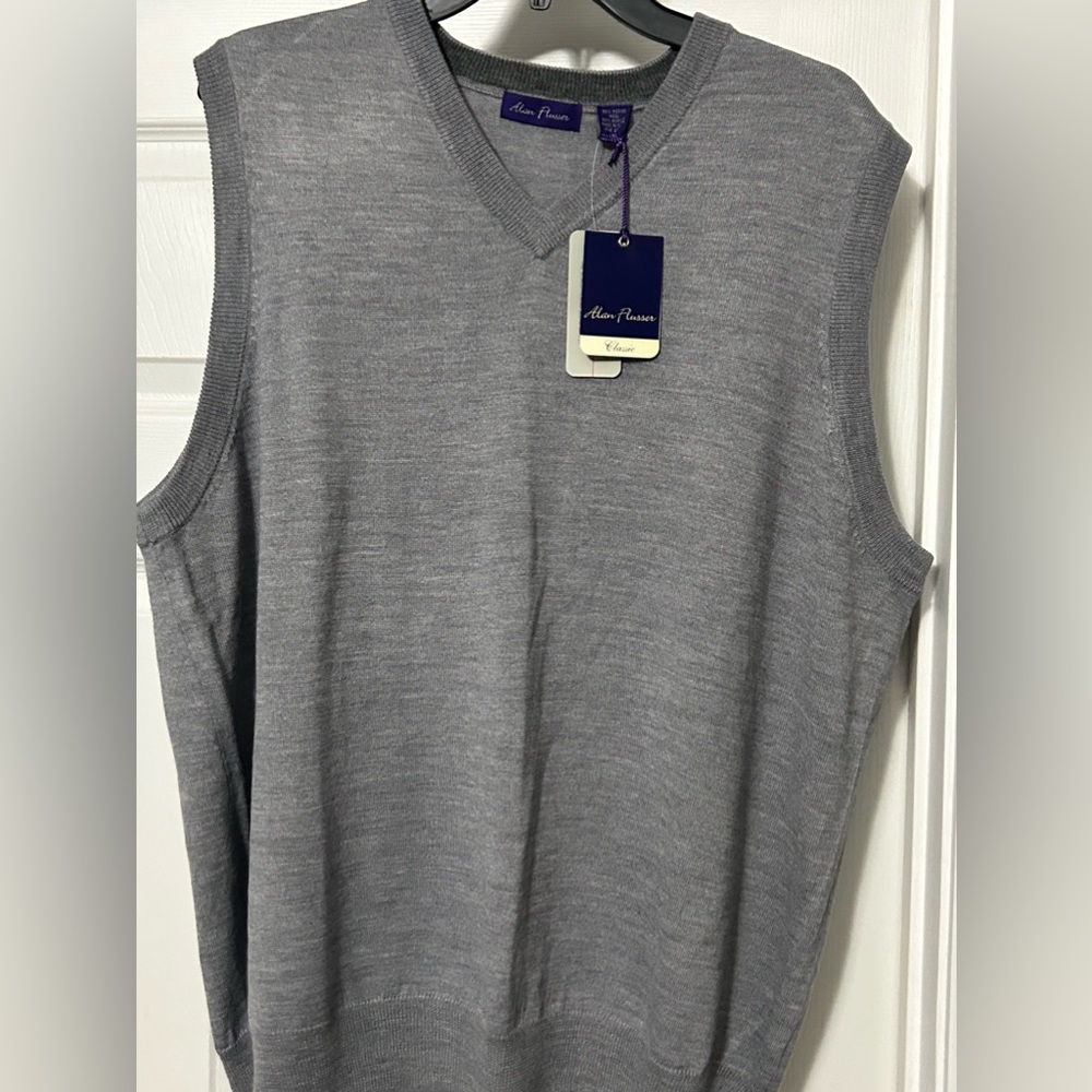 Brand New Alan Flusser Grey Vest Size XL